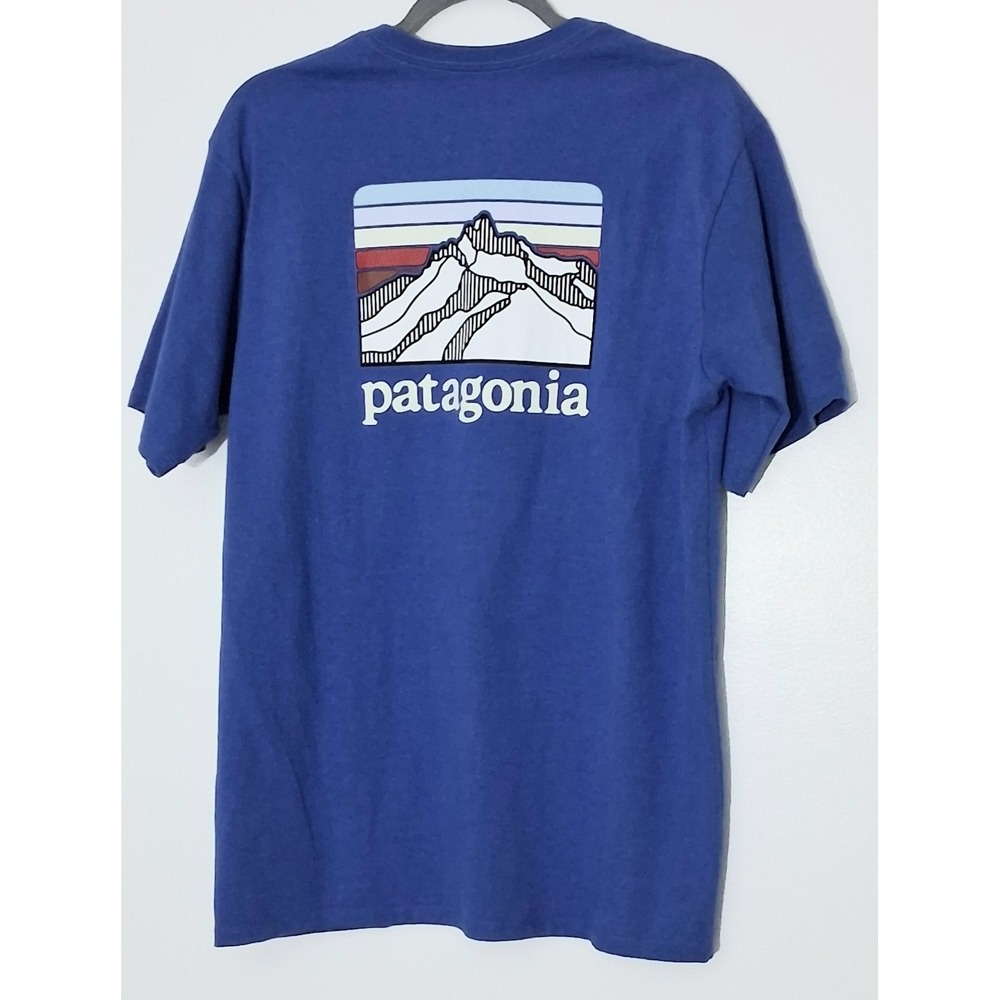 Patagonia Tee‎ Shirt Men's Size Small Responsibili-Tee Blue Pocket Pre-owned